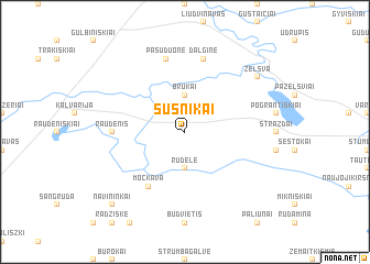 map of Sūsnikai