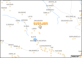 map of Šušnjari