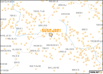 map of Šušnjari