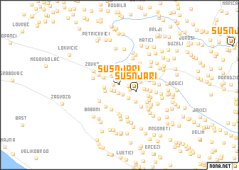 map of Šušnjari