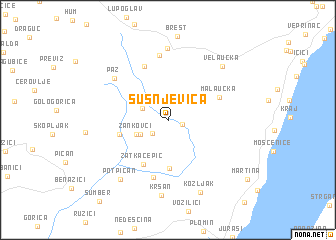 map of Šušnjevica