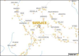 map of Šušnjice