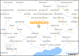 map of Sussargues