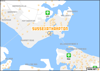 map of Sussex At Hampton