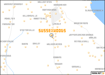 map of Sussex Woods