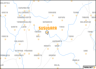 map of Susudara