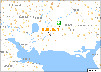 map of Šušunja