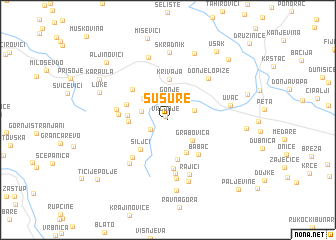 map of Šušure