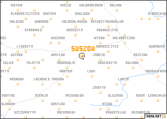 map of Suszów