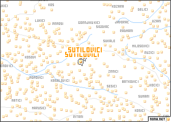 map of Šutilovići