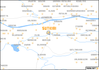 map of Sutkiai