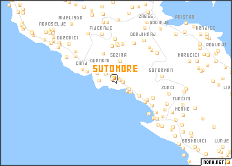 crna gora mapa sutomore Sutomore (Serbia and Montenegro) map   nona.net crna gora mapa sutomore