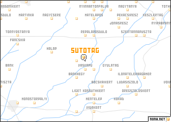 map of Sütőtag