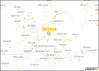 map of Šutovo