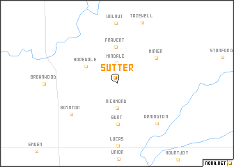 map of Sutter