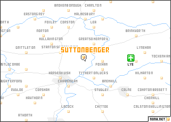 map of Sutton Benger