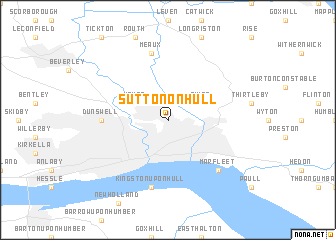 map of Sutton on Hull