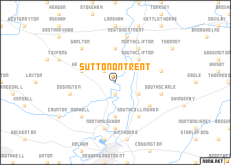 map of Sutton on Trent