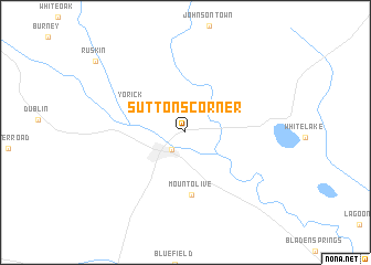 map of Suttons Corner
