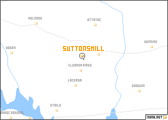 map of Suttons Mill