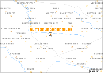 map of Sutton under Brailes