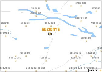 map of Sužionys