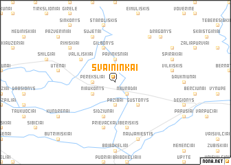 map of Švaininkai