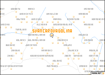 map of Švancarova Dolina