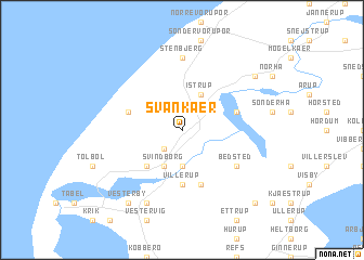 map of Svankær