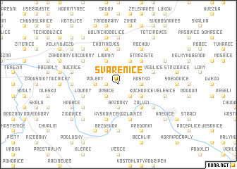 map of Svařenice