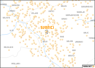 map of Švarići