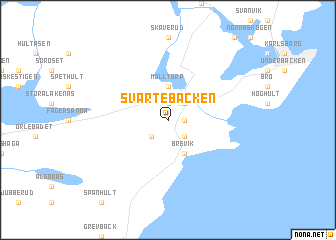 map of Svärtebäcken