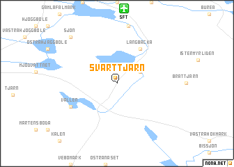 map of Svarttjärn