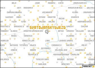 map of Svatojanský Újezd