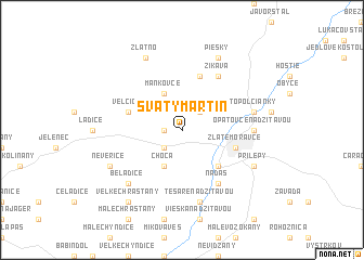 map of Svätý Martin