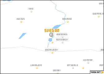 map of Svedar