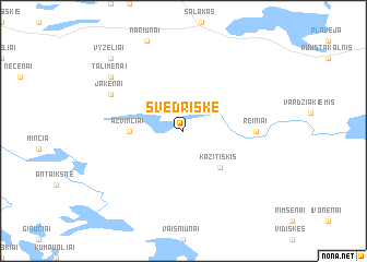 map of Švedriškė