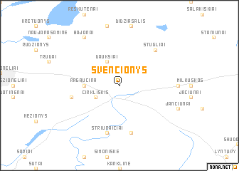 map of Švenčionys