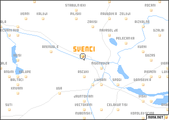 map of Svenči