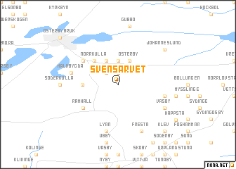 map of Svensarvet