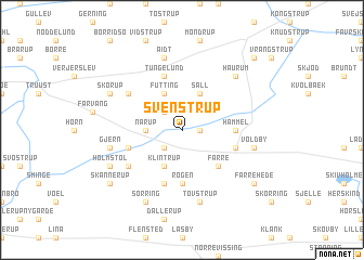 map of Svenstrup