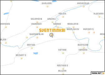 map of Šventininkai