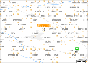 map of Švermov