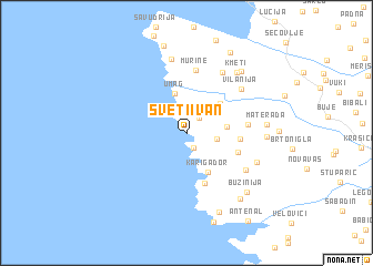 map of Sveti Ivan