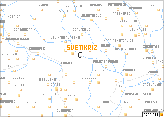 map of Sveti Križ