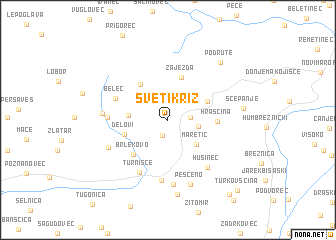 map of Sveti Križ
