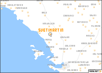 map of Sveti Martin