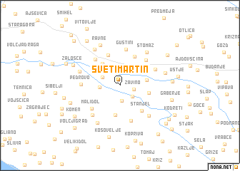 map of Sveti Martin