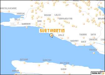 map of Sveti Martin