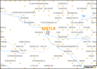 map of Světlá